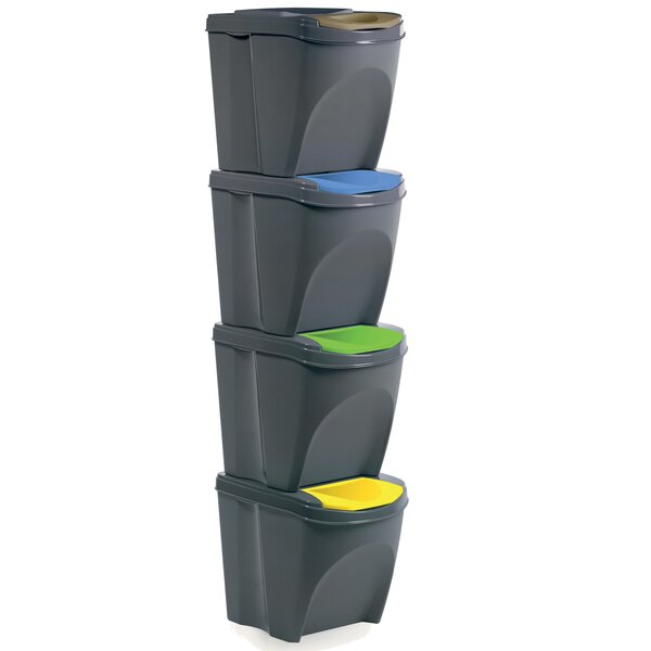 Odpadkový koš na tříděný odpad Sort 4x21 l