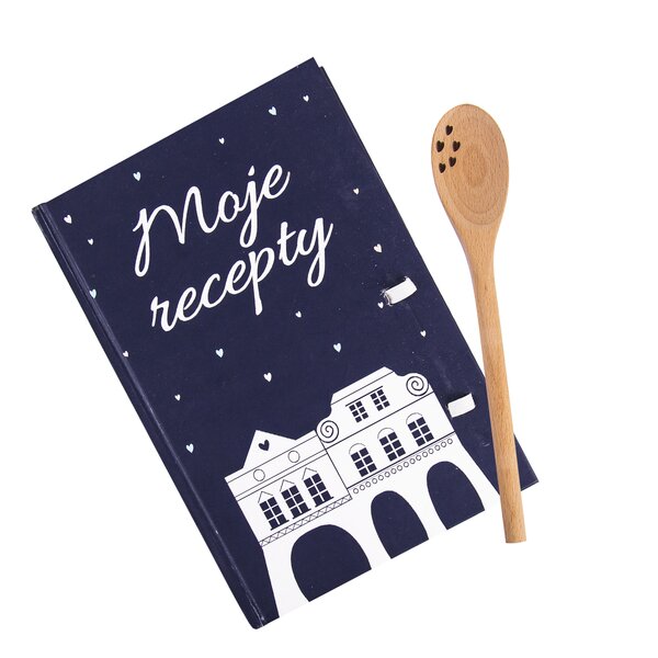 Kniha na recepty s vařečkou WINTER CITY