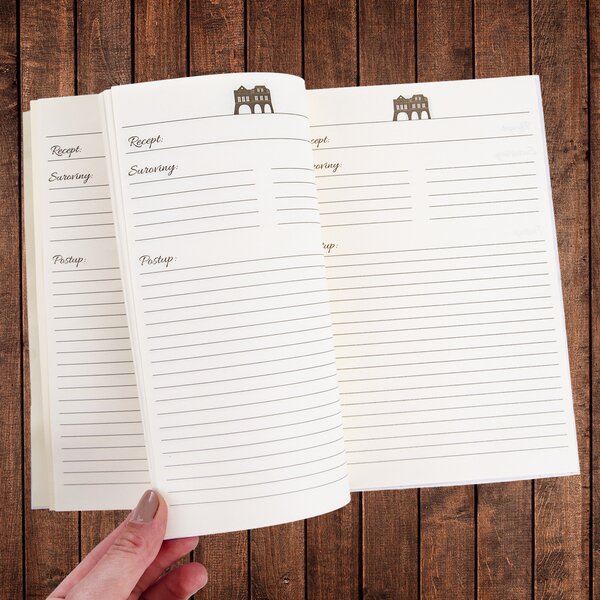 Kniha na recepty s vařečkou WINTER CITY