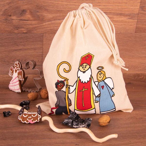 Zatahovací sáček Mikuláš 35x26 cm