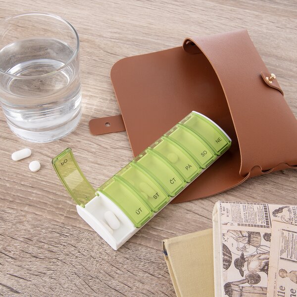 Organizér na léky týdenní s pouzdrem