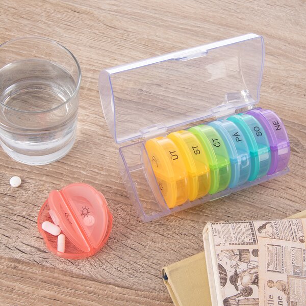 Organizér na léky týdenní 2 sekce s obalem