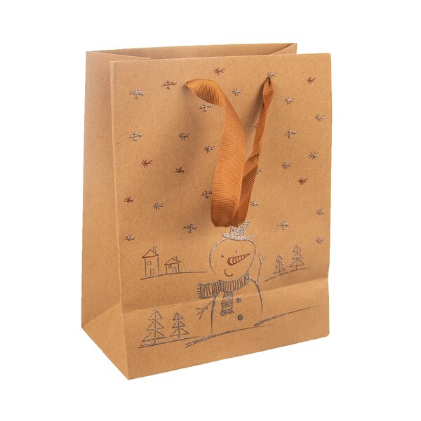 Dárková taška SNĚHULÁK 18x10x23 cm 