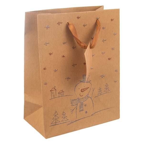 Dárková taška SNĚHULÁK 26x12,5x32 cm 