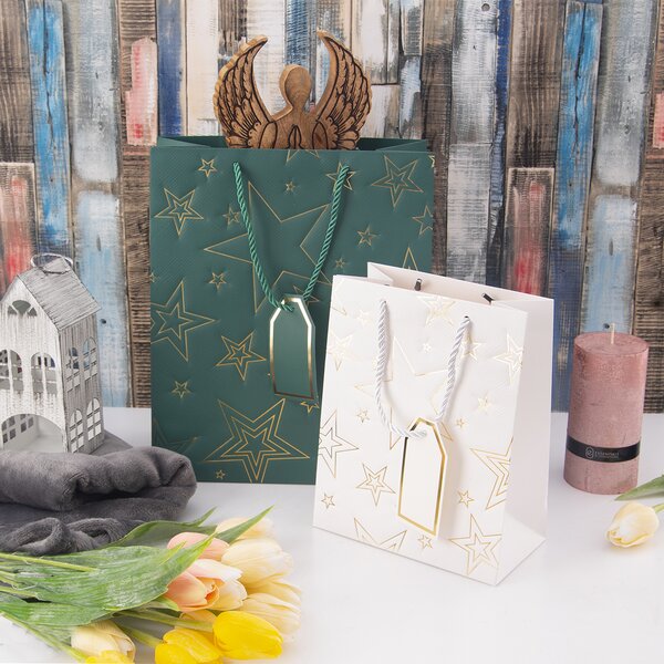 Dárková taška hvězda 26x12x32 cm 