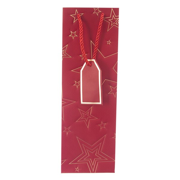 Dárková taška hvězda 12x9x36 cm 