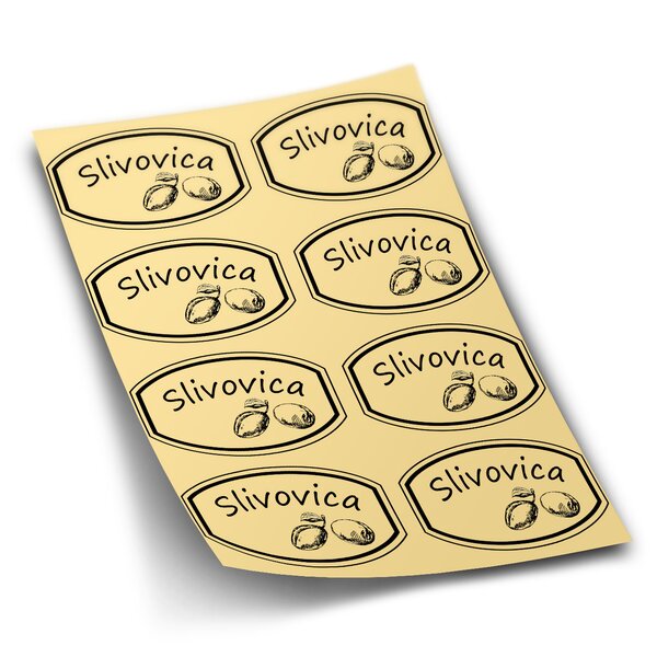 Samolepky na láhve Slivovica