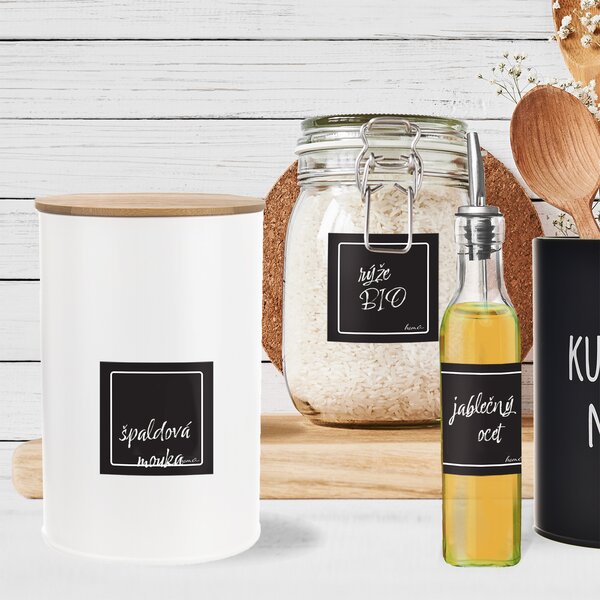 Samolepky na dózy BLACK