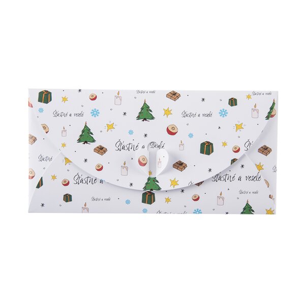 Papírová obálka Šťastné a veselé 