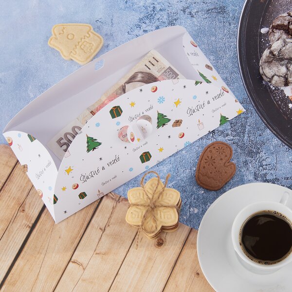 Papírová obálka Šťastné a veselé 