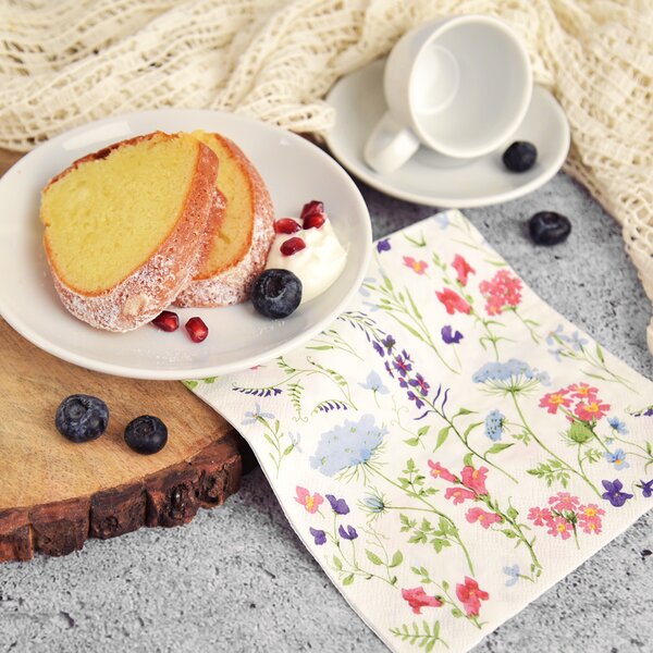 Servírovací ubrousky květy