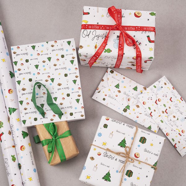 Vánoční balicí papír Od Ježíška 200x70 cm 