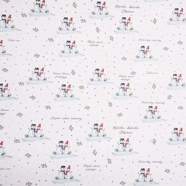 Vánoční balicí papír SNĚHULÁK 500x70 cm