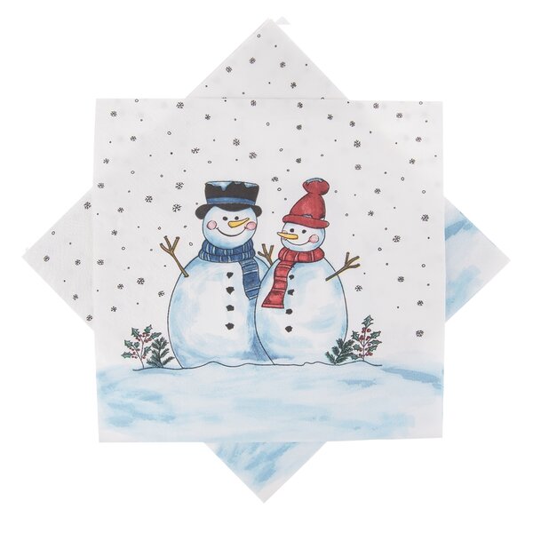 Servírovací ubrousky SNĚHULÁK 