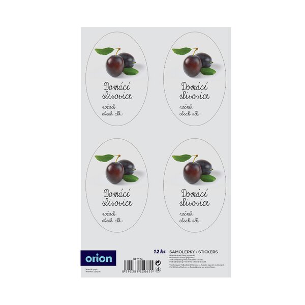 Samolepky na láhve Domácí slivovice