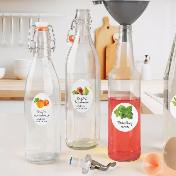 Samolepky na láhve Domácí hruškovice