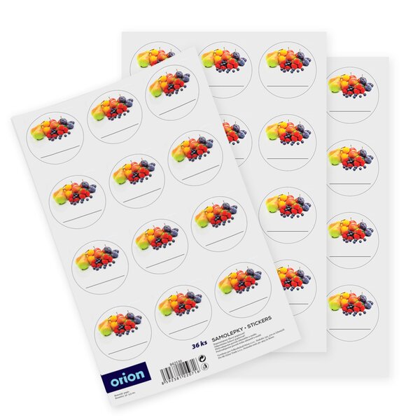 Samolepky na dózy ovoce