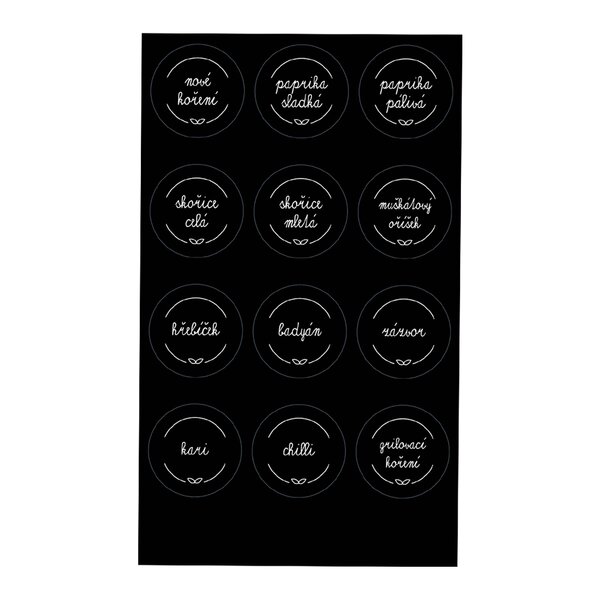 Samolepky na kořenky BLACK 