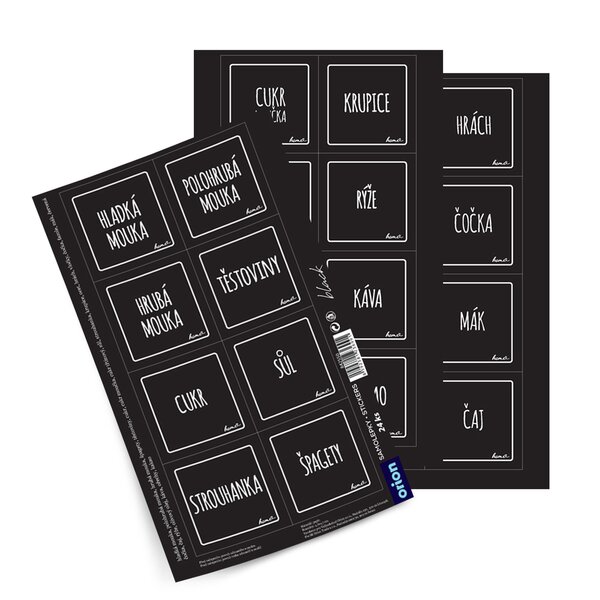 Samolepky na dózy BLACK 