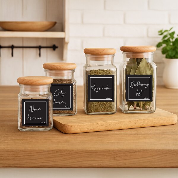 Samolepky na dózy BLACK 