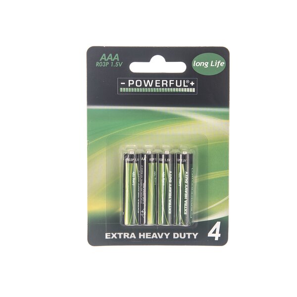 Zinkové baterie AAA 1,5 V 4 ks