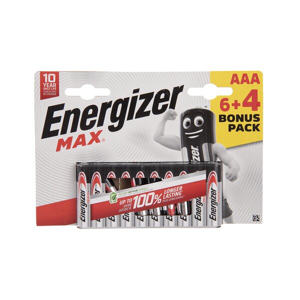 Alkalické baterie mikrotužka AAA 1,5 V 10 ks