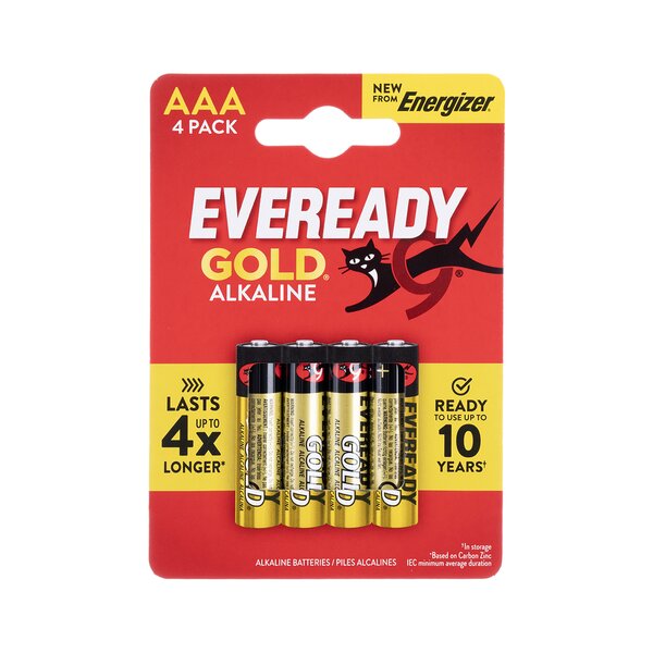 Alkalické baterie mikrotužka AAA 1,5 V 4 ks