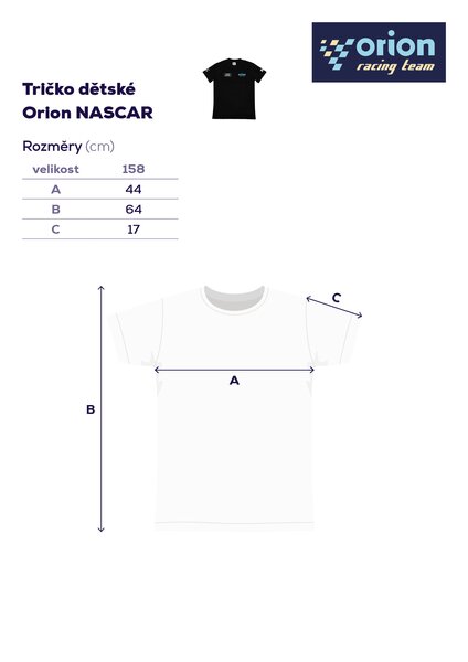 Tričko dětské Orion NASCAR vel. 158