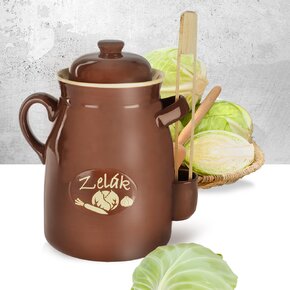 Nakládací hrnec s kleštěmi zelák 6 l