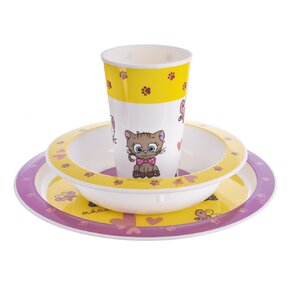 Jídelní dětská sada KOCOUŘI 3 díly