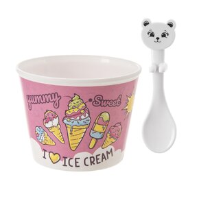 Pohár se lžičkou 0,3 l 4 ks 