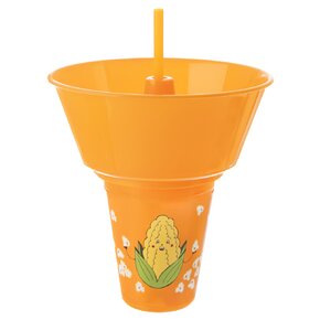 Pohár s miskou kukuřice a brčkem 0,55 l