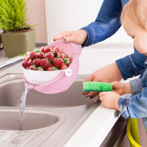 Cedník s mísou otočný pr. 25 cm