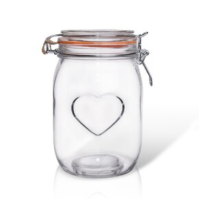 Dóza s klipovým uzávěrem Bela 1 l srdce 