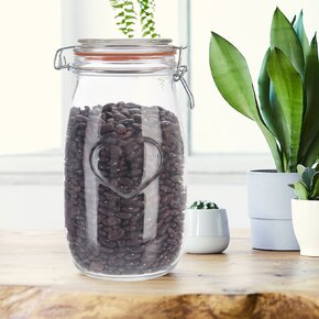 Dóza s klipovým uzávěrem Bela 1,5 l srdce