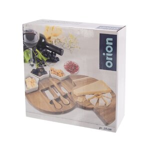 Krájecí prkénko s kráječi na sýr a miskami pr. 28 cm