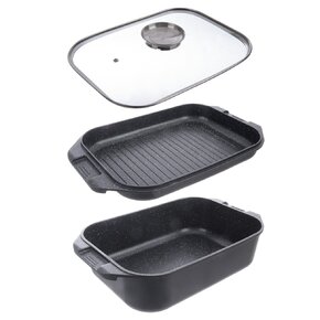 Pekáč GRANDE Aroma s poklopem oboustranný 41x26x15 cm