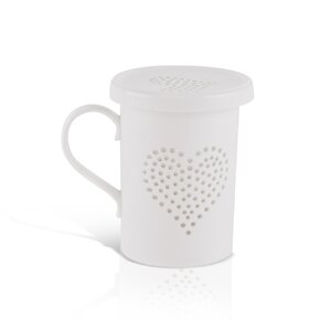 Hrnek s pokličkou Light srdce 0,42 l