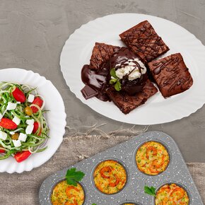 Servírovací talíř LUNA vlnky 23x15 cm