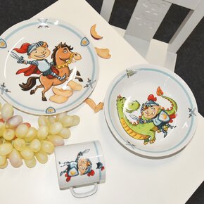 Hluboký dětský talíř rytíř pr. 19 cm