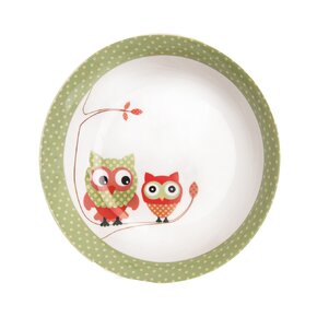 Hluboký dětský talíř SOVA pr. 19 cm
