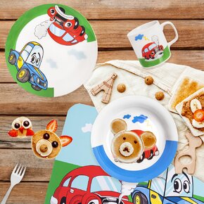 Mělký dětský talíř AUTO pr. 21 cm