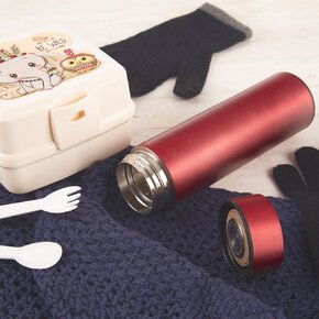 Termoska s teploměrem 0,45 l červená