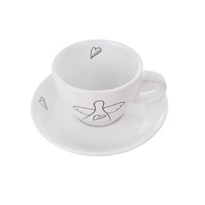 Hrnek s podšálkem ANDĚL 0,09 l 2 ks