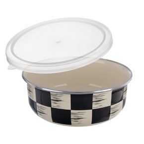 Miska ŠACHOVNICE Lem s víkem pr. 15,5 cm