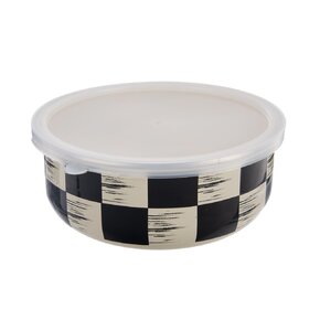 Miska ŠACHOVNICE Lem s víkem pr. 19 cm