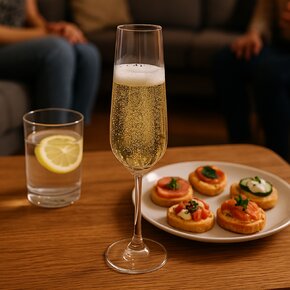 Sklenice na sekt Sandra 0,2 l 6 ks