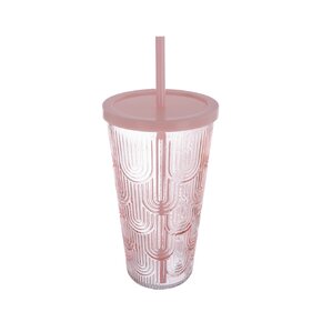 Sklenice s víčkem a brčkem 0,48 l 1 ks