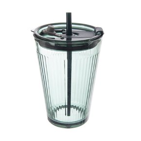 Sklenice s víčkem a brčkem VERDE 0,46 l 1 ks