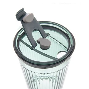 Sklenice s víčkem a brčkem VERDE 0,46 l 1 ks